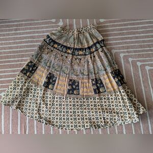 Bohemian Floral Print Skirt Handmade